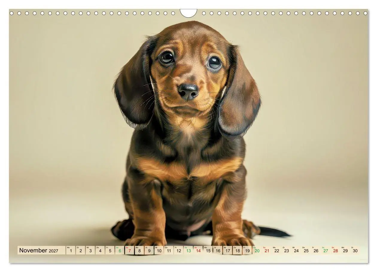 Bild: 9783594353097 | Süße Dackel-Welpen (Wandkalender 2027 DIN A3 quer), CALVENDO...