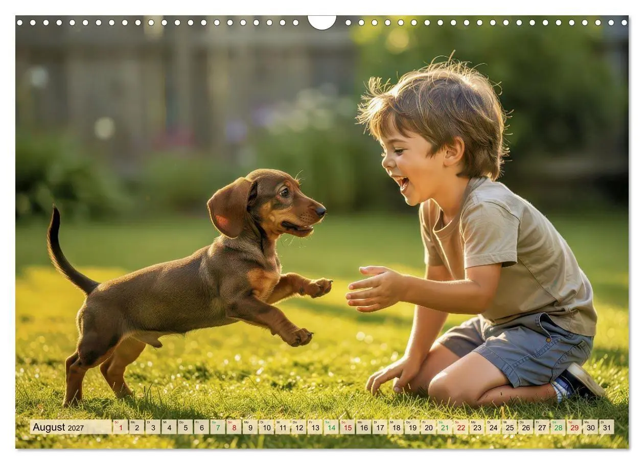 Bild: 9783594353097 | Süße Dackel-Welpen (Wandkalender 2027 DIN A3 quer), CALVENDO...