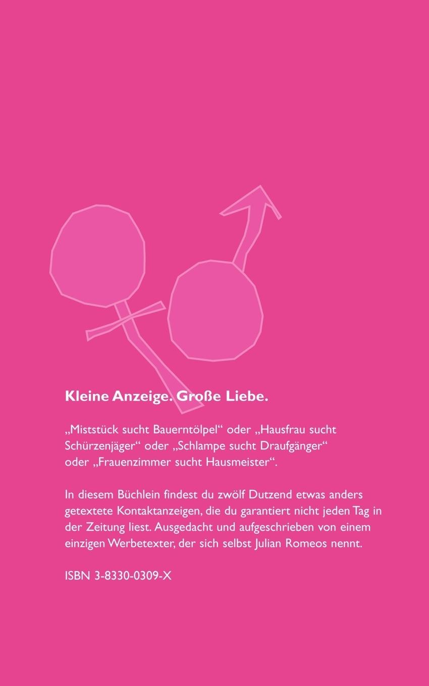 Rückseite: 9783833003097 | Miststück sucht Bauerntölpel | Julian Romeos | Taschenbuch | 87 S.