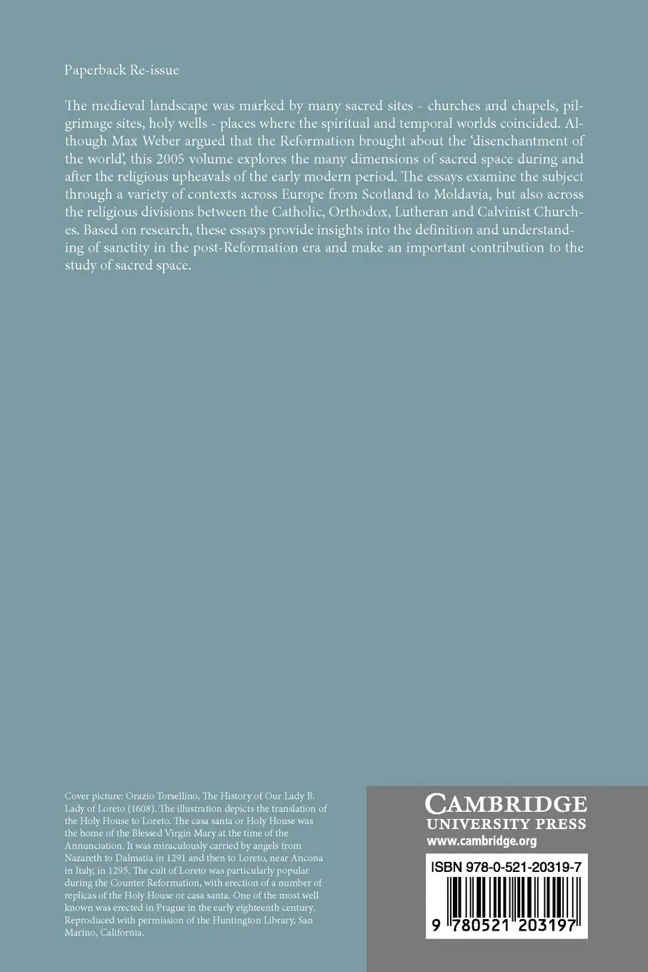 Rückseite: 9780521203197 | Sacred Space in Early Modern Europe | Will Coster (u. a.) | Buch