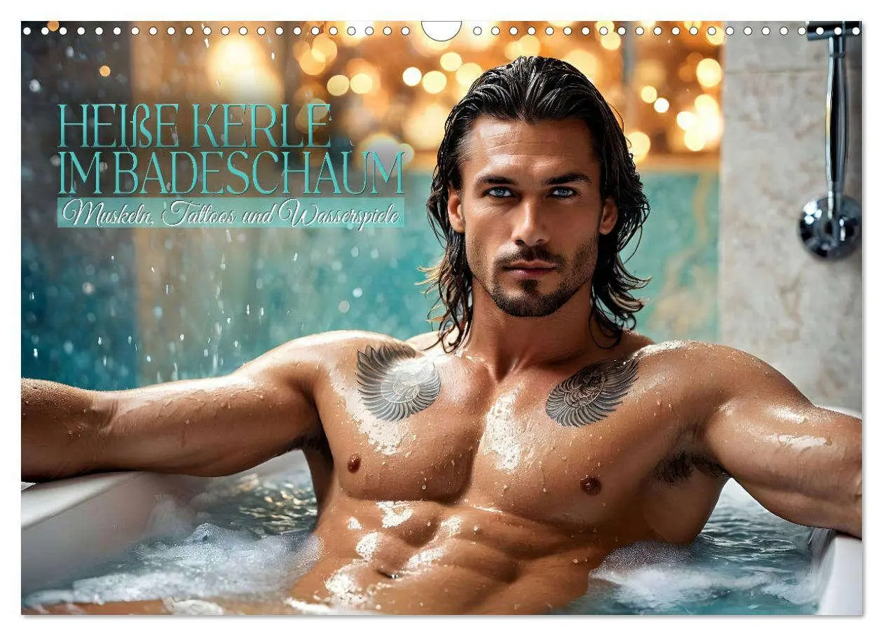 Cover: 9783457273197 | Heiße Kerle im Badeschaum - Muskeln, Tattoos und Wasserspiele...