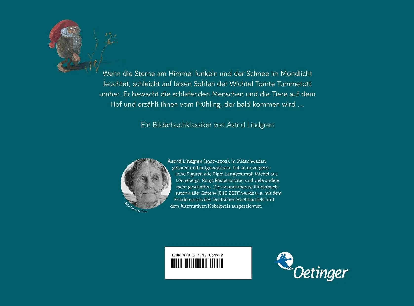 Rückseite: 9783751203197 | Tomte Tummetott | Mit Bildern von Harald Wiberg | Astrid Lindgren