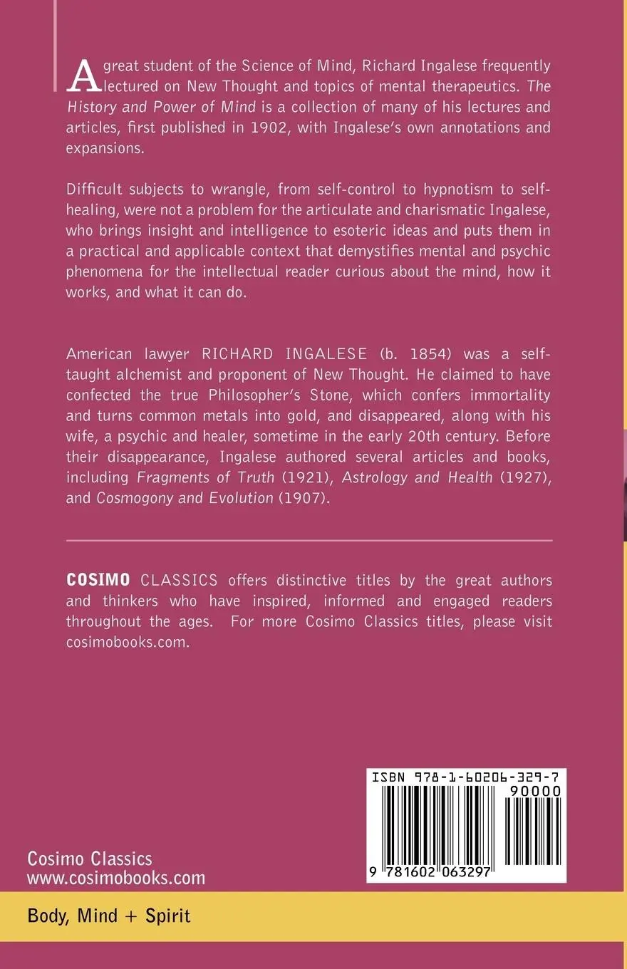 Rückseite: 9781602063297 | History and Power of Mind | Richard Ingalese | Taschenbuch | Englisch