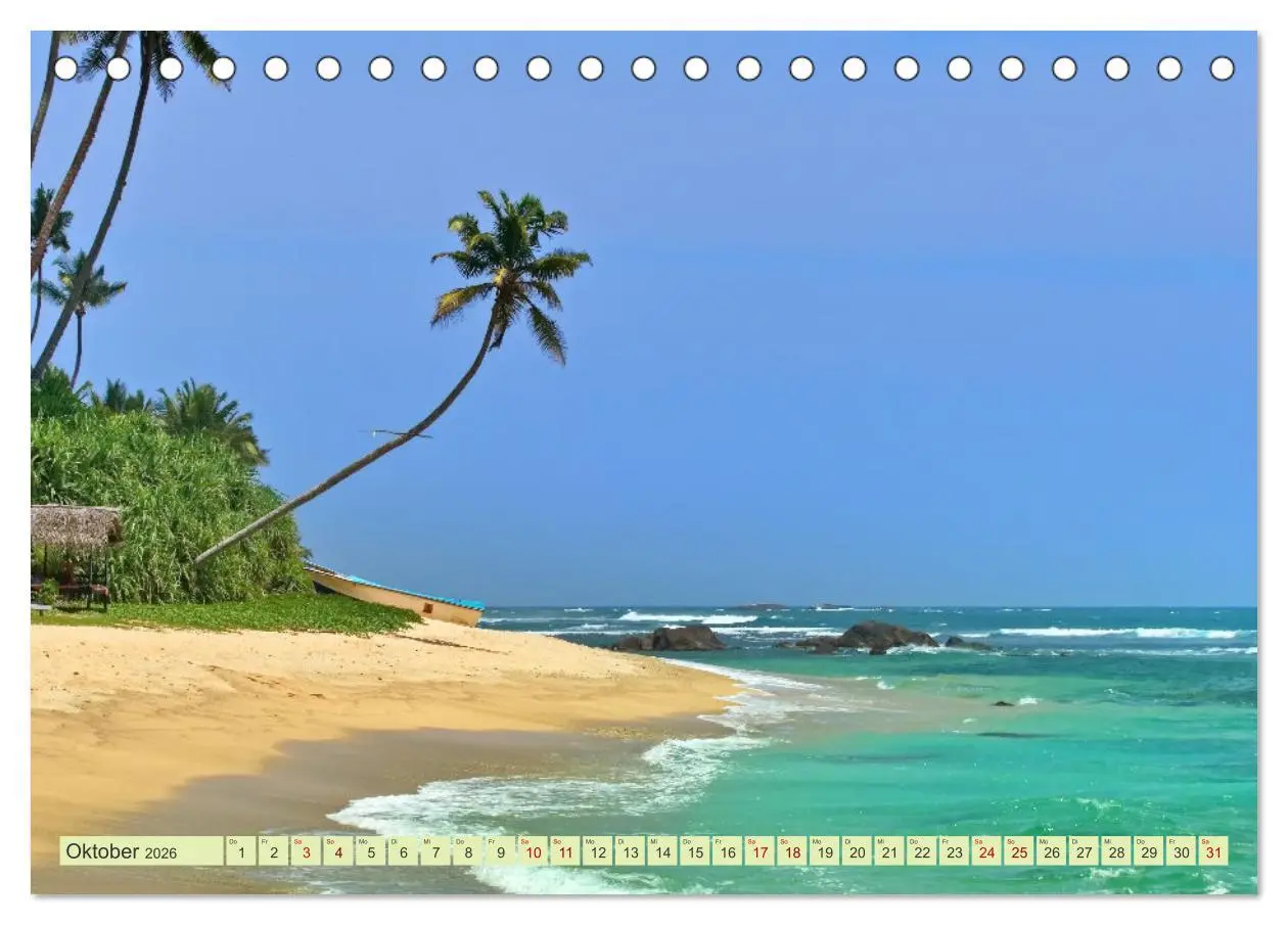 Bild: 9783457643297 | Sri Lanka, Palmen, Strand und Meer (Tischkalender 2026 DIN A5...