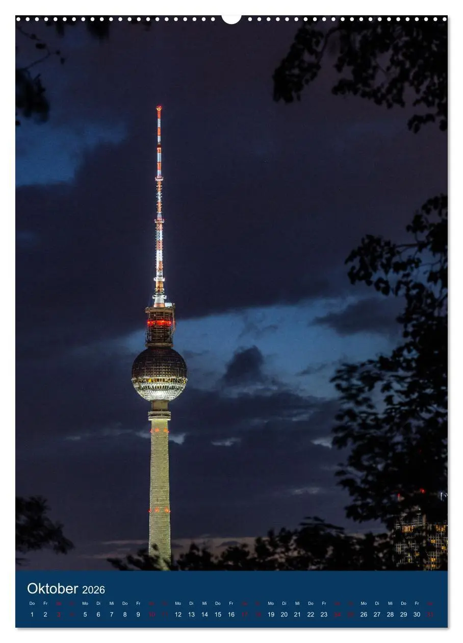 Bild: 9783516353297 | Berliner Fernsehturm - Magische Momente (Wandkalender 2026 DIN A2...