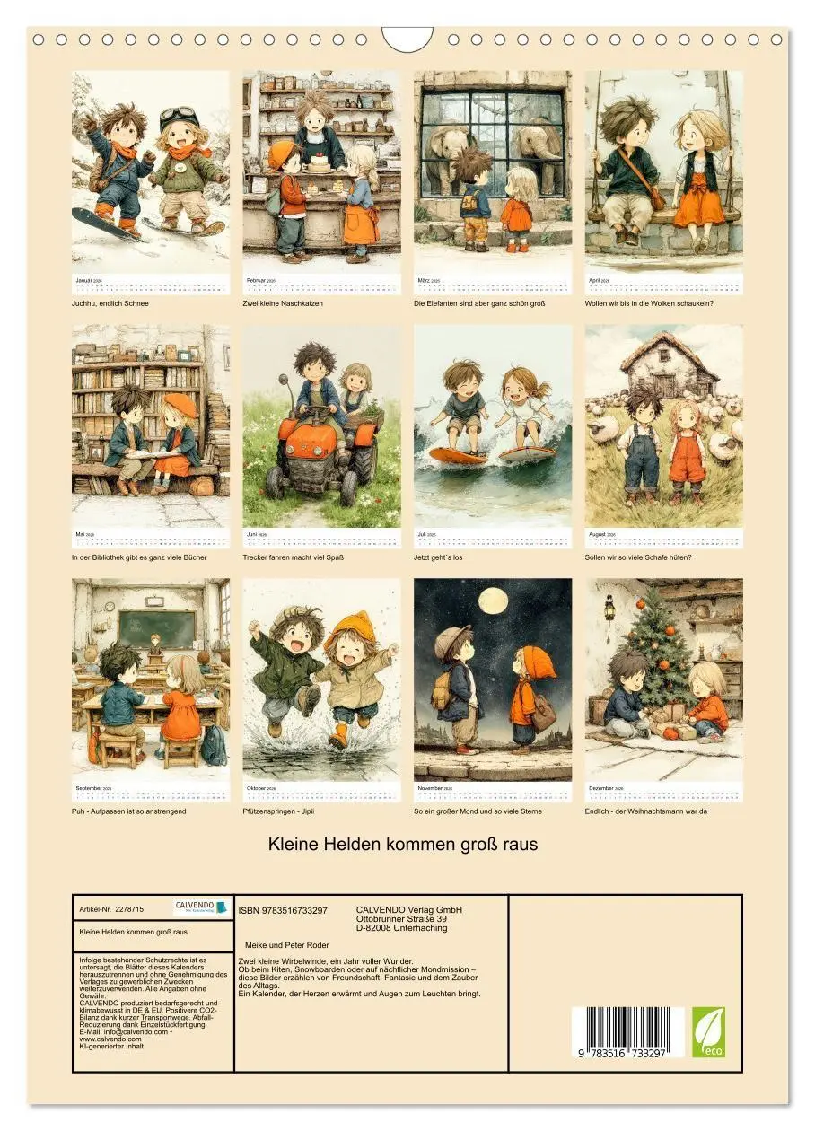 Bild: 9783516733297 | Kleine Helden kommen groß raus (Wandkalender 2026 DIN A3 hoch),...