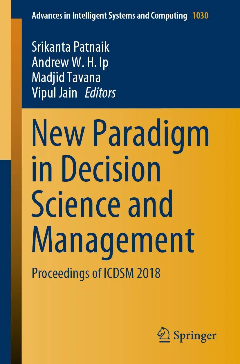 Cover: 9789811393297 | New Paradigm in Decision Science and Management | Patnaik (u. a.)