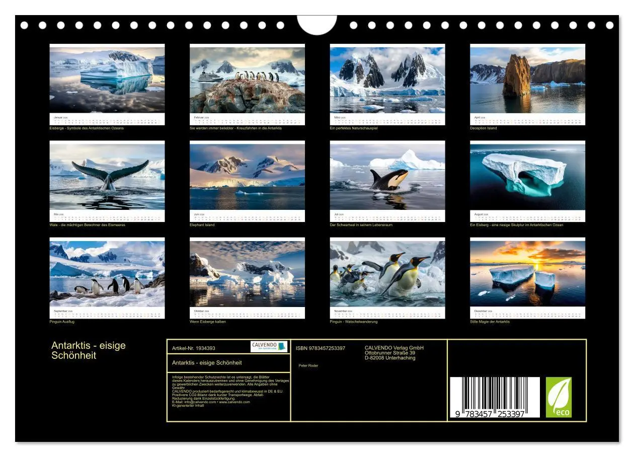 Bild: 9783457253397 | Antarktis - eisige Schönheit (Wandkalender 2026 DIN A4 quer),...