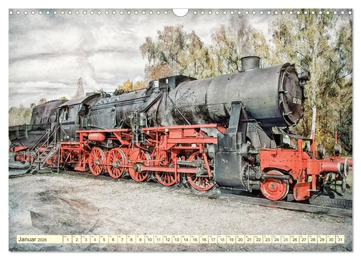 Bild: 9783457703397 | Dampfloks - eindrucksvolle Lokomotiven (Wandkalender 2026 DIN A3...