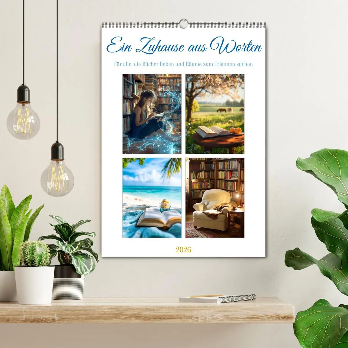 Bild: 9783457943397 | Ein Zuhause aus Worten (Wandkalender 2026 DIN A2 hoch), CALVENDO...