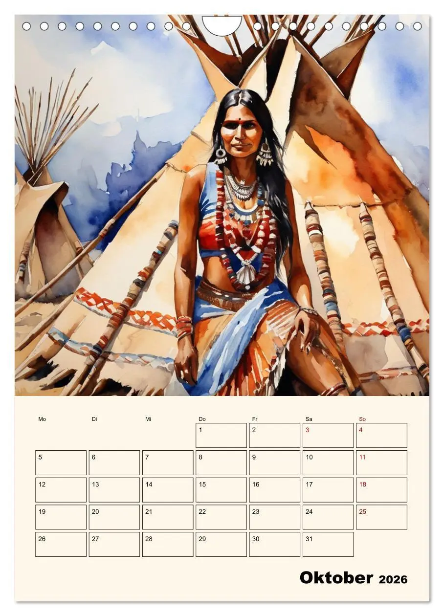 Bild: 9783516273397 | Indianische Kultur (Wandkalender 2026 DIN A4 hoch), CALVENDO...