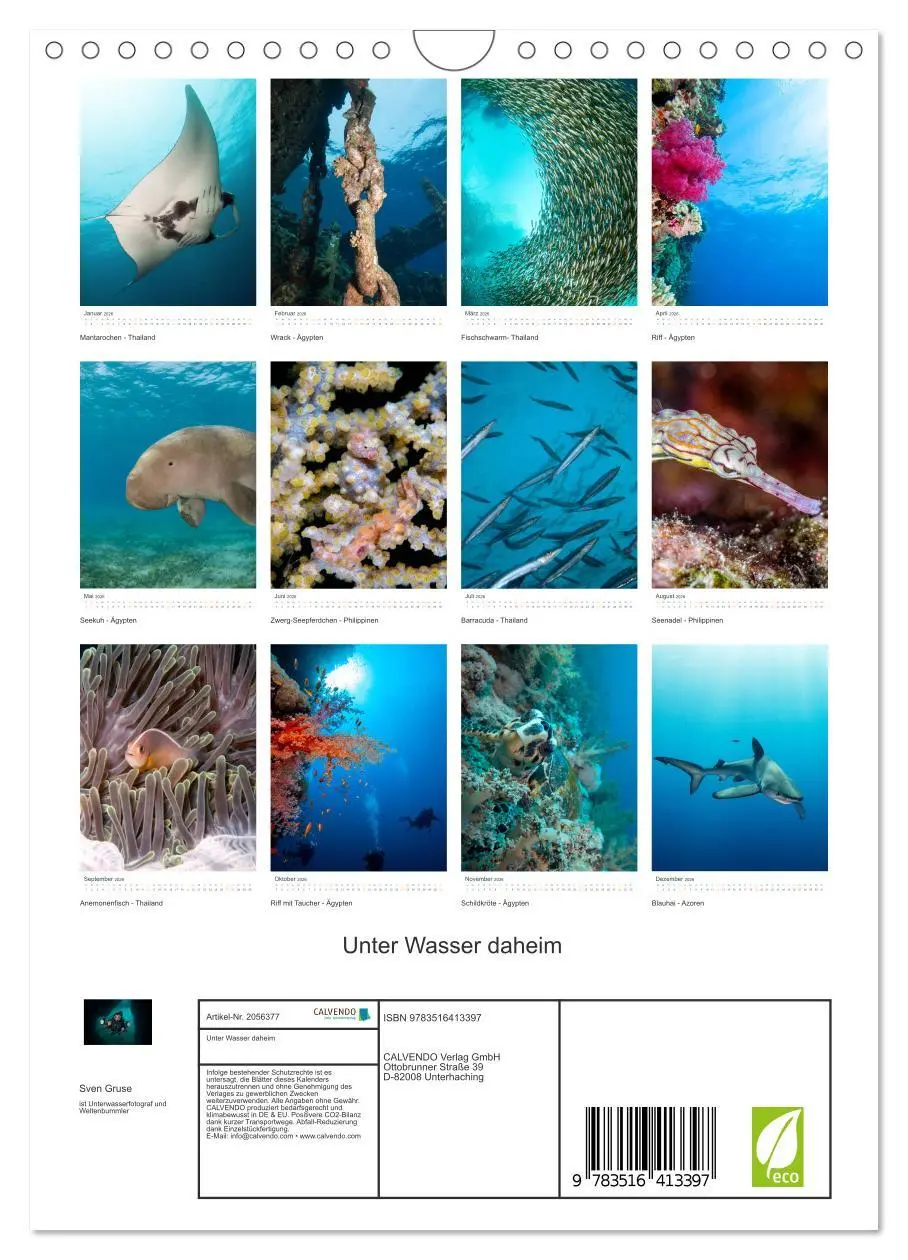 Bild: 9783516413397 | Unter Wasser daheim (Wandkalender 2026 DIN A4 hoch), CALVENDO...