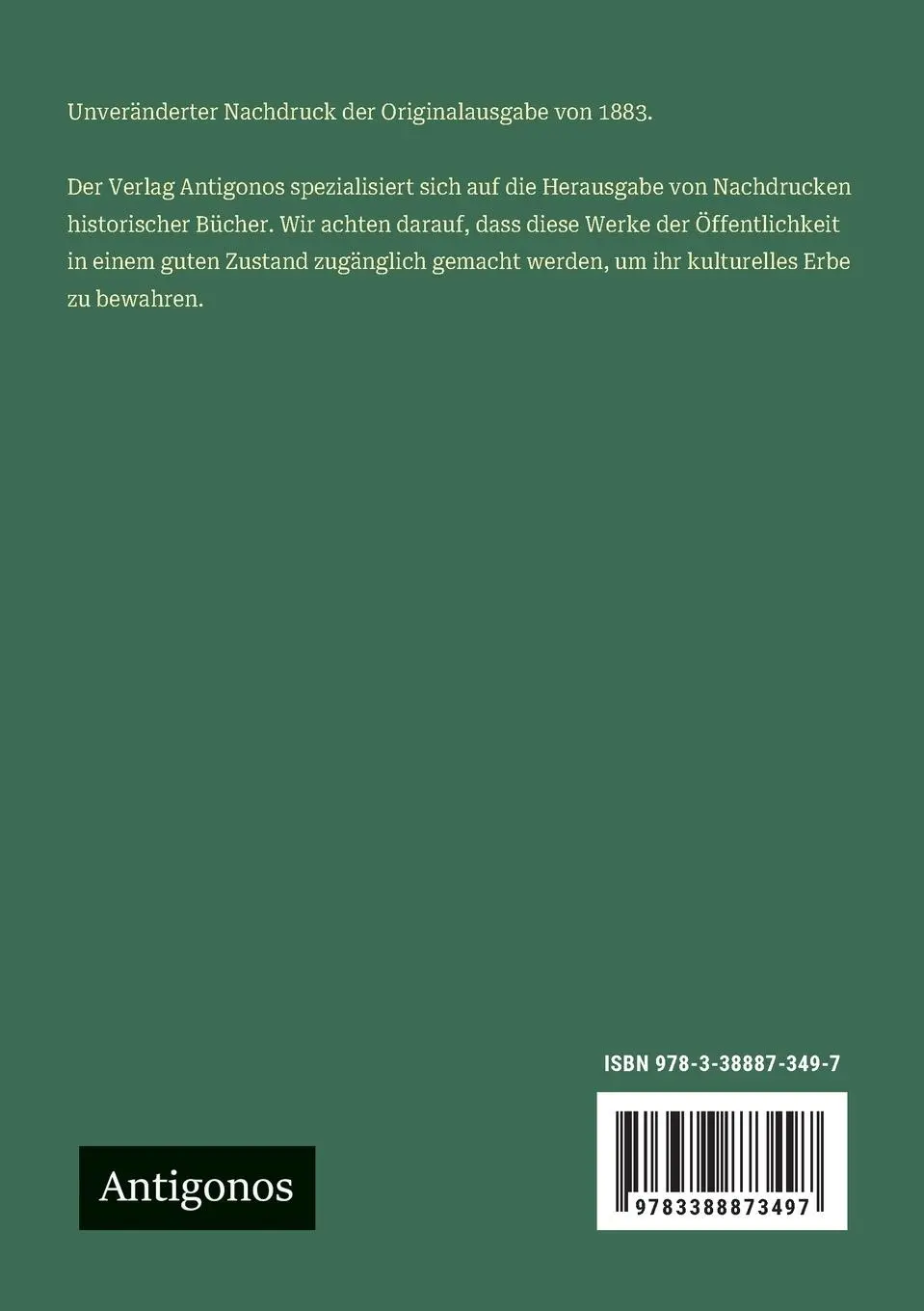 Rückseite: 9783388873497 | Beschreibende Darstellung der älteren Bau- und Kunstdenkmäler des...