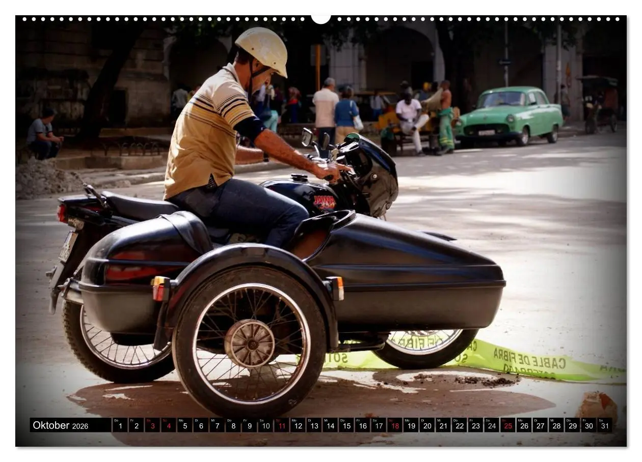 Bild: 9783516023497 | Motorrad-Gespanne in Kuba (Wandkalender 2026 DIN A2 quer), CALVENDO...