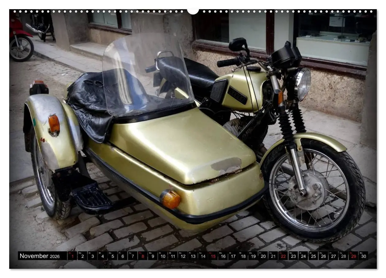 Bild: 9783516023497 | Motorrad-Gespanne in Kuba (Wandkalender 2026 DIN A2 quer), CALVENDO...