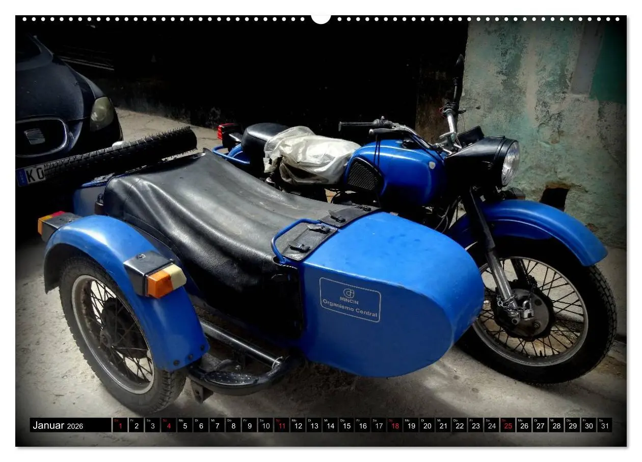 Bild: 9783516023497 | Motorrad-Gespanne in Kuba (Wandkalender 2026 DIN A2 quer), CALVENDO...