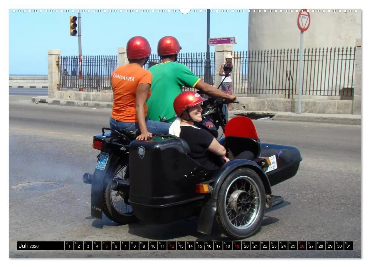 Bild: 9783516023497 | Motorrad-Gespanne in Kuba (Wandkalender 2026 DIN A2 quer), CALVENDO...