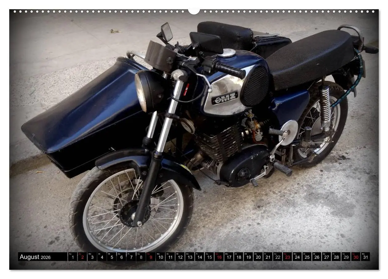 Bild: 9783516023497 | Motorrad-Gespanne in Kuba (Wandkalender 2026 DIN A2 quer), CALVENDO...