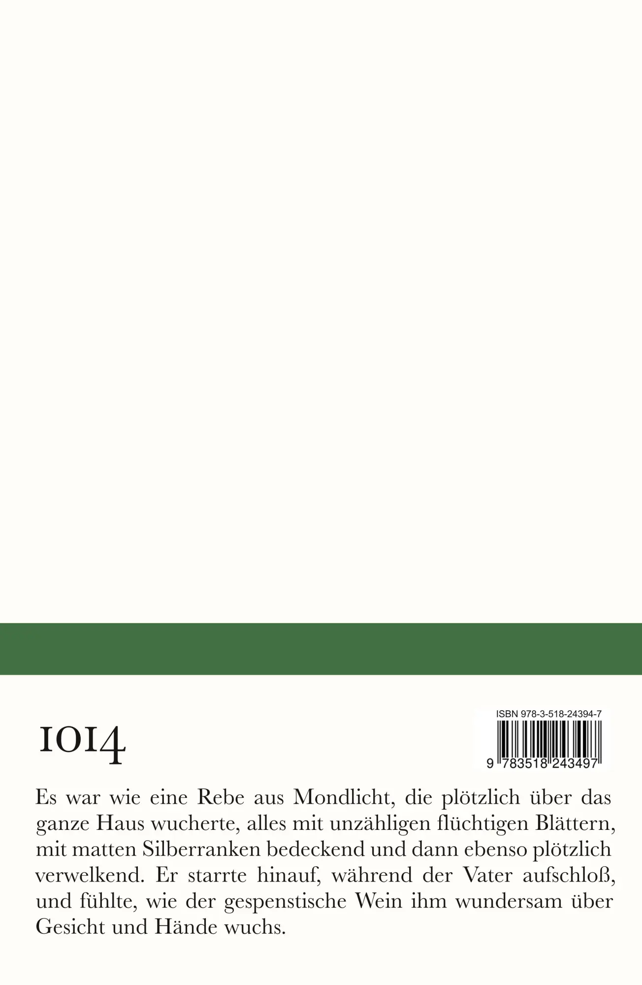 Rückseite: 9783518243497 | Fremder Mond | Ausgewählte Erzählungen | Conrad Aiken | Taschenbuch