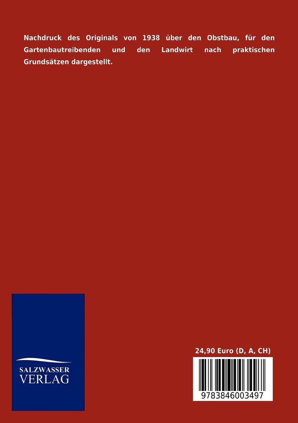 Rückseite: 9783846003497 | Der Obstbau | Josef Sobischek | Taschenbuch | 204 S. | Deutsch | 2012