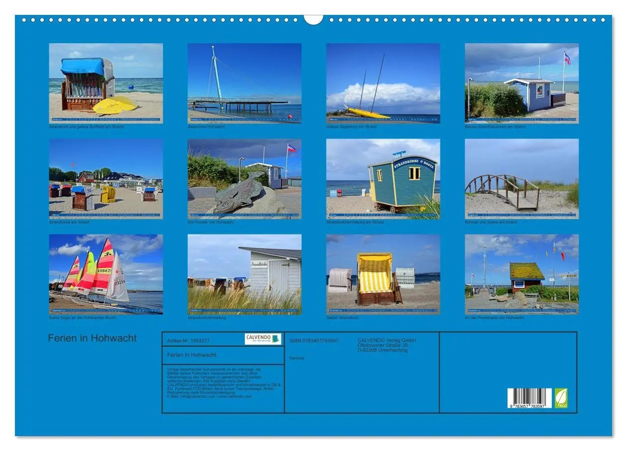 Bild: 9783457783597 | Ferien in Hohwacht (Wandkalender 2026 DIN A2 quer), CALVENDO...