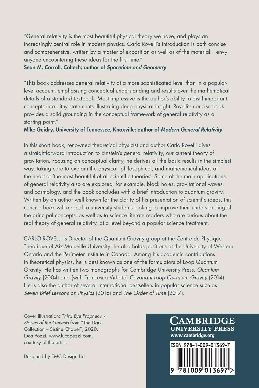 Rückseite: 9781009013697 | General Relativity: The Essentials | Carlo Rovelli | Taschenbuch