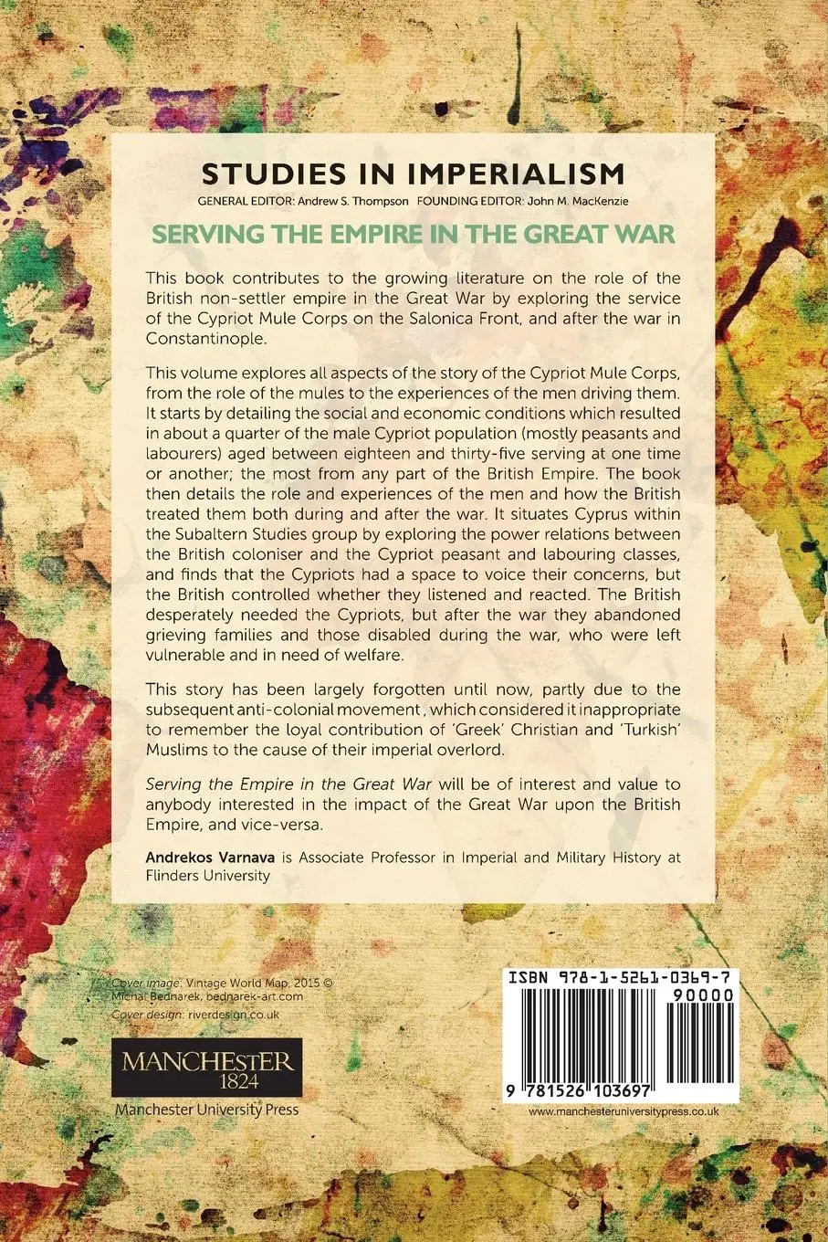 Rückseite: 9781526103697 | Serving the empire in the Great War | Andrekos Varnava | Taschenbuch