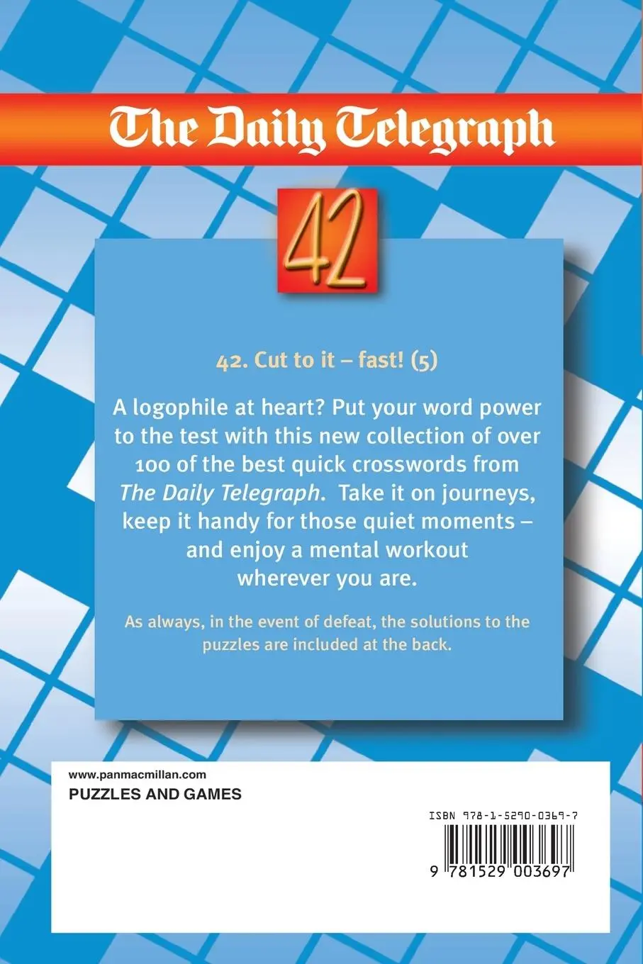Rückseite: 9781529003697 | The Daily Telegraph Quick Crossword Book 42 | Telegraph Group Limited