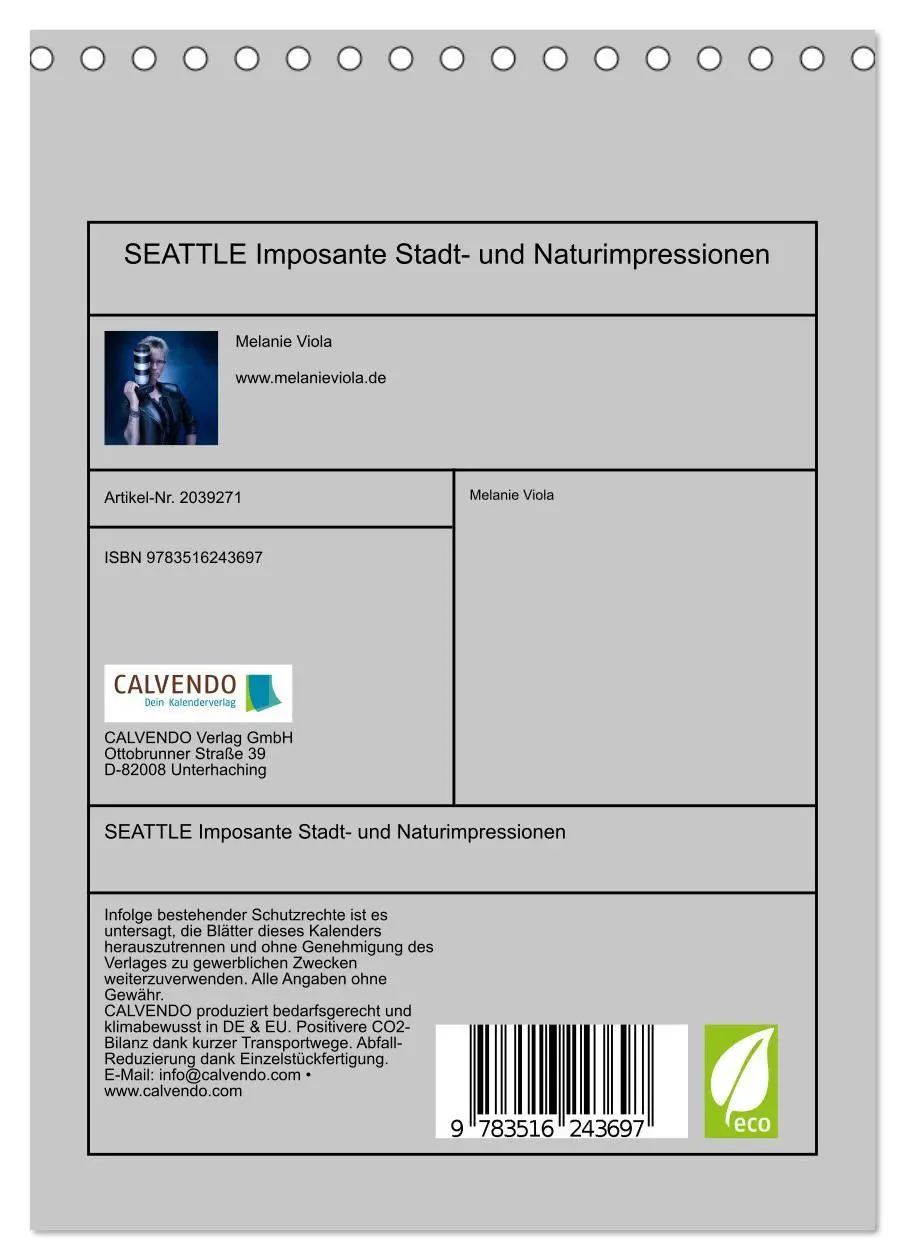 Bild: 9783516243697 | SEATTLE Imposante Stadt- und Naturimpressionen (Tischkalender 2026...