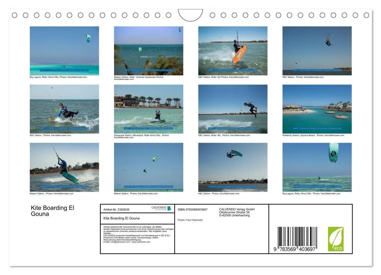Bild: 9783569403697 | Kite Boarding El Gouna (Wandkalender 2027 DIN A4 quer), CALVENDO...