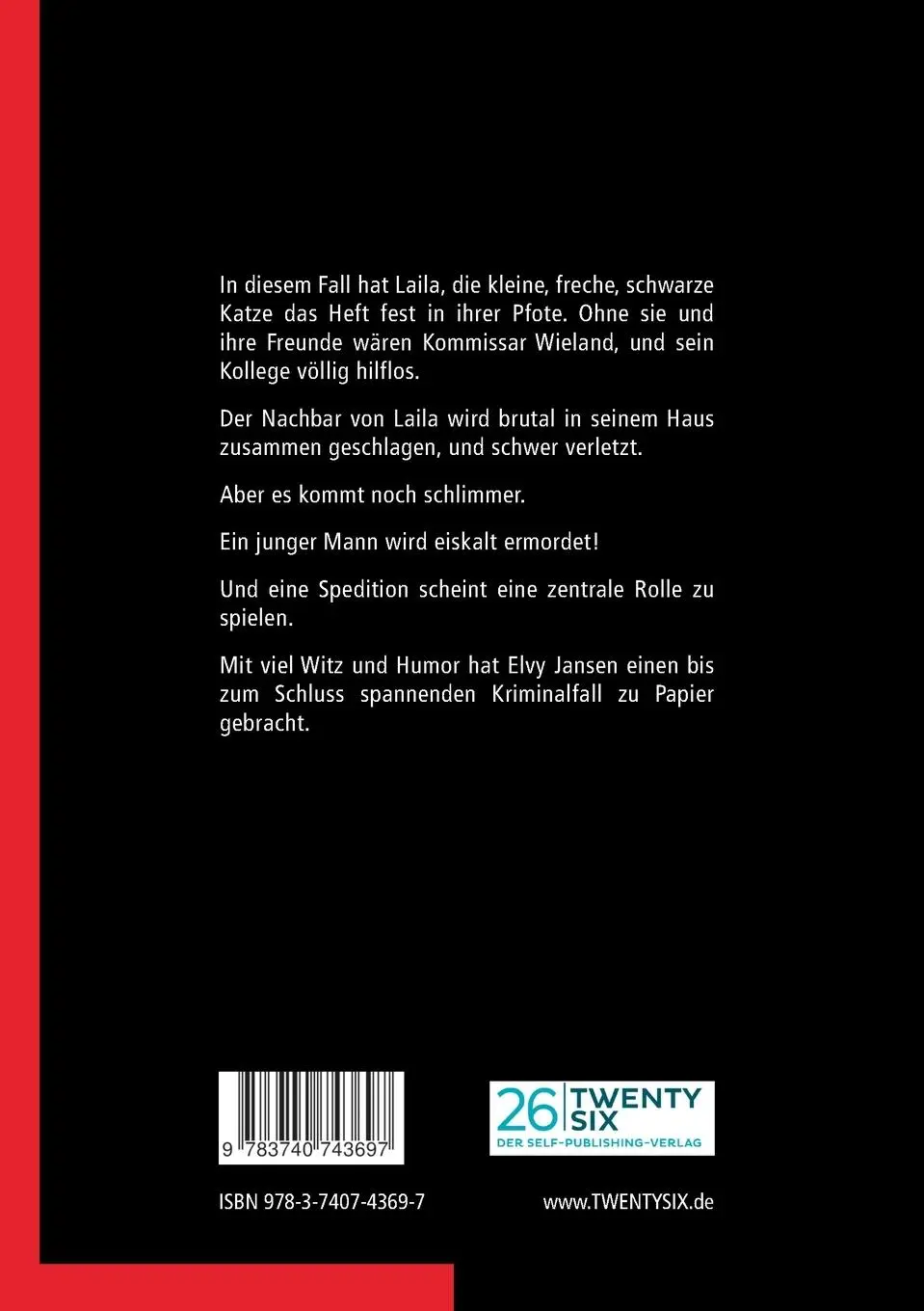 Rückseite: 9783740743697 | Schwarze Katze und der Mordsommer | Elvy Jansen | Taschenbuch | 244 S.