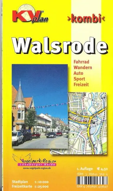 Cover: 9783896413697 | Walsrode, KVplan, Wanderkarte/Stadtplan/Radkarte, 1:25.000 / 1:10.000
