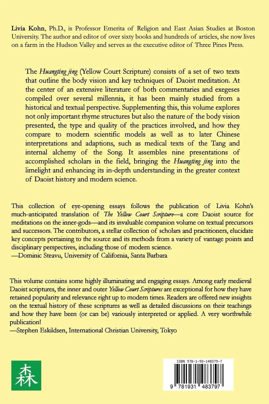 Rückseite: 9781931483797 | The Yellow Court Scripture, vol. 3 | Livia Kohn | Taschenbuch | 2025