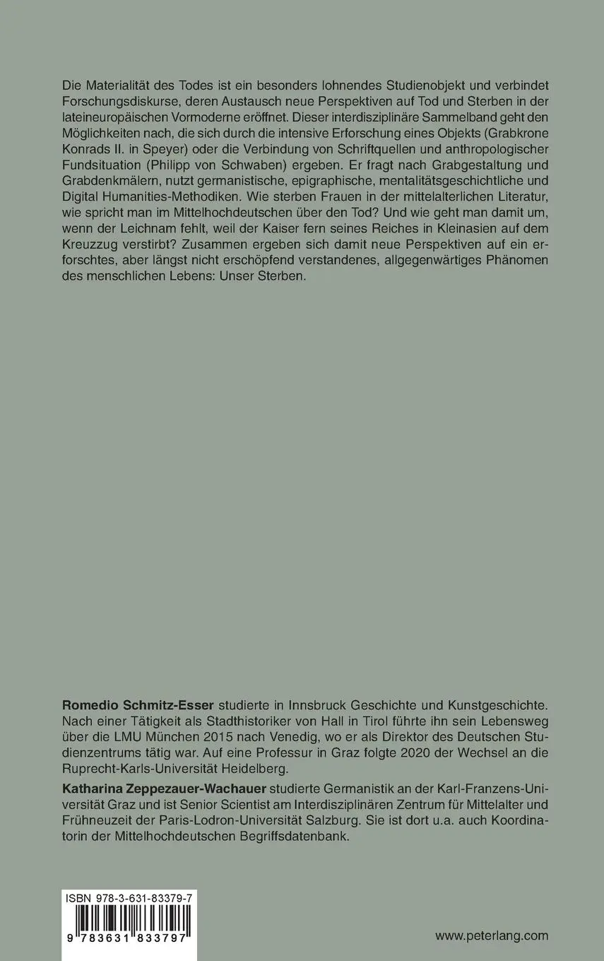 Rückseite: 9783631833797 | Death Matters - Dead Matter | Romedio Schmitz-Esser (u. a.) | Buch
