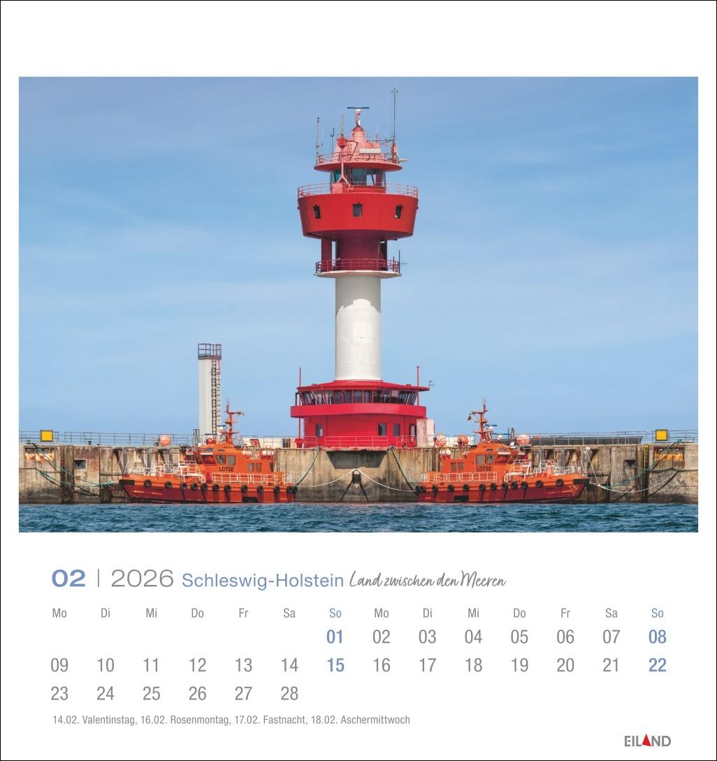 Bild: 9783964023797 | Schleswig-Holstein Postkartenkalender 2026 - Land zwischen den Meeren