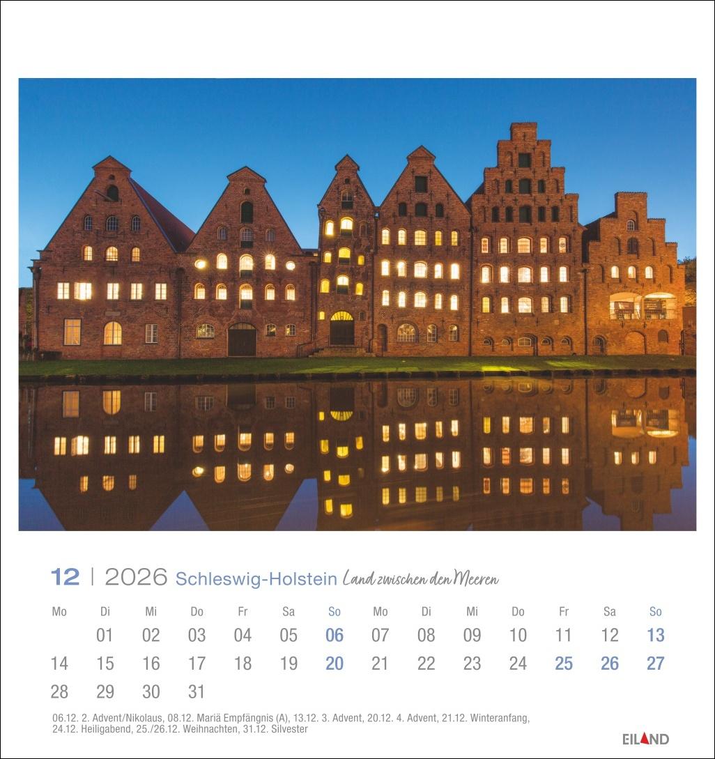 Bild: 9783964023797 | Schleswig-Holstein Postkartenkalender 2026 - Land zwischen den Meeren