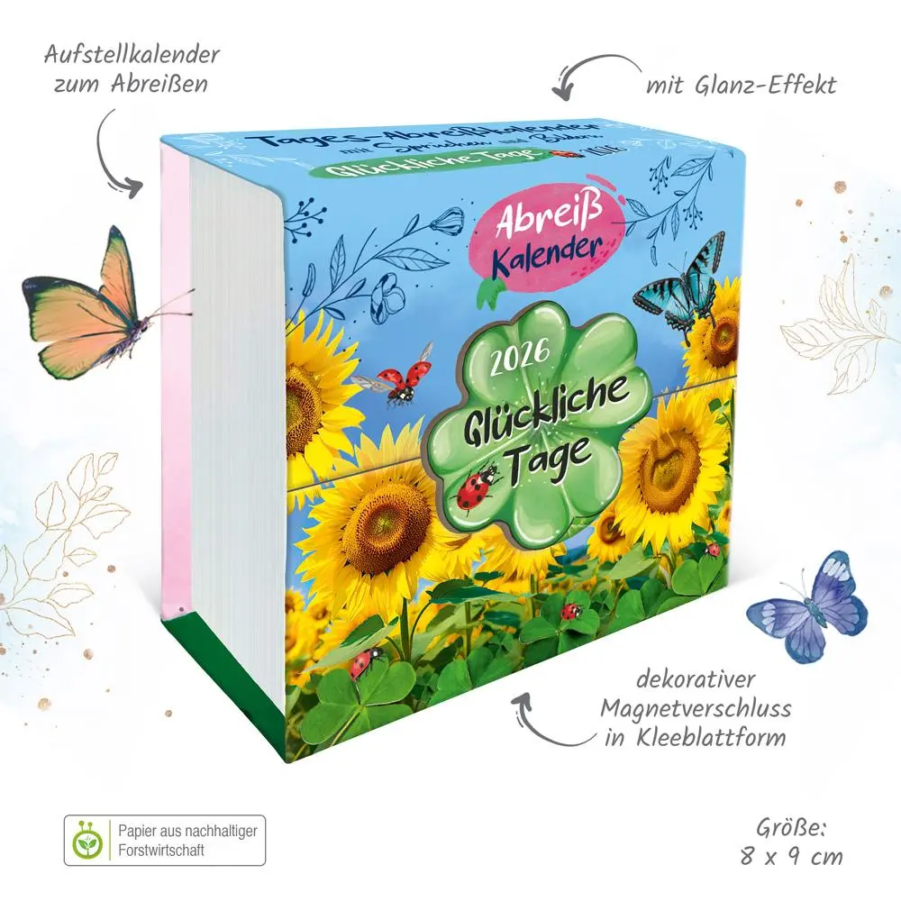 Bild: 9783988023797 | Trötsch Geschenkkalender Abreißkalender Glückliche Tage 2026 | KG