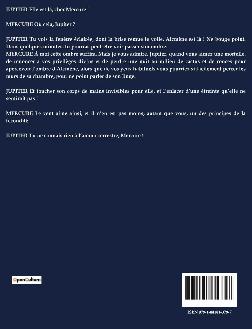 Rückseite: 9791041813797 | AMPHITRYON 38 | Jean Giraudoux | Taschenbuch | Französisch | 2023