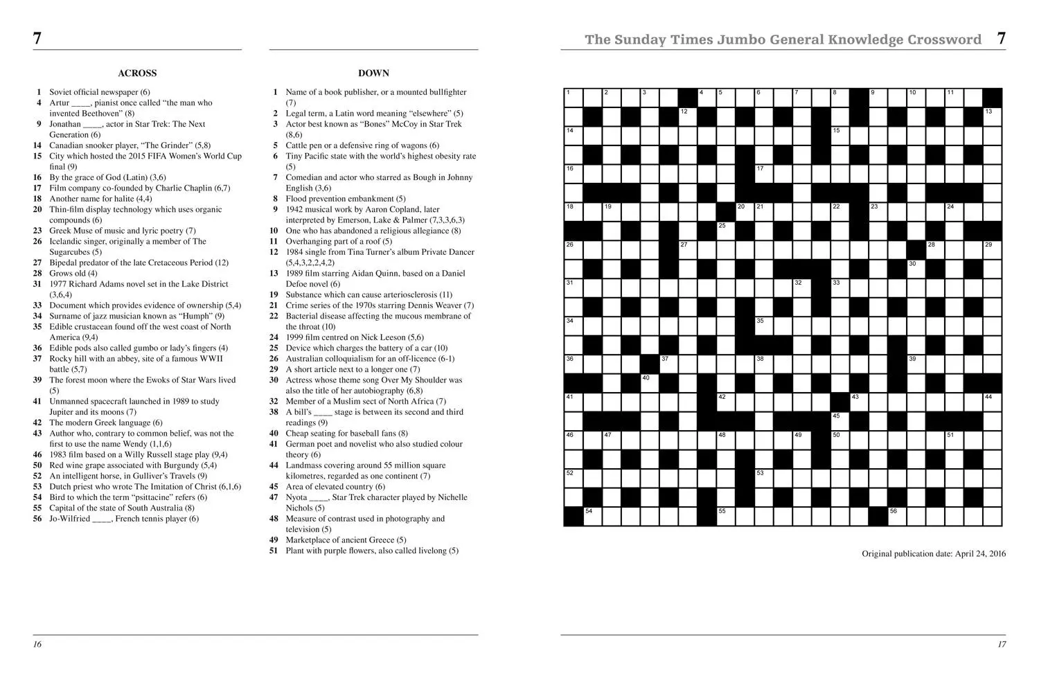 Bild: 9780008343897 | The Sunday Times Jumbo General Knowledge Crossword Book 1 | Buch