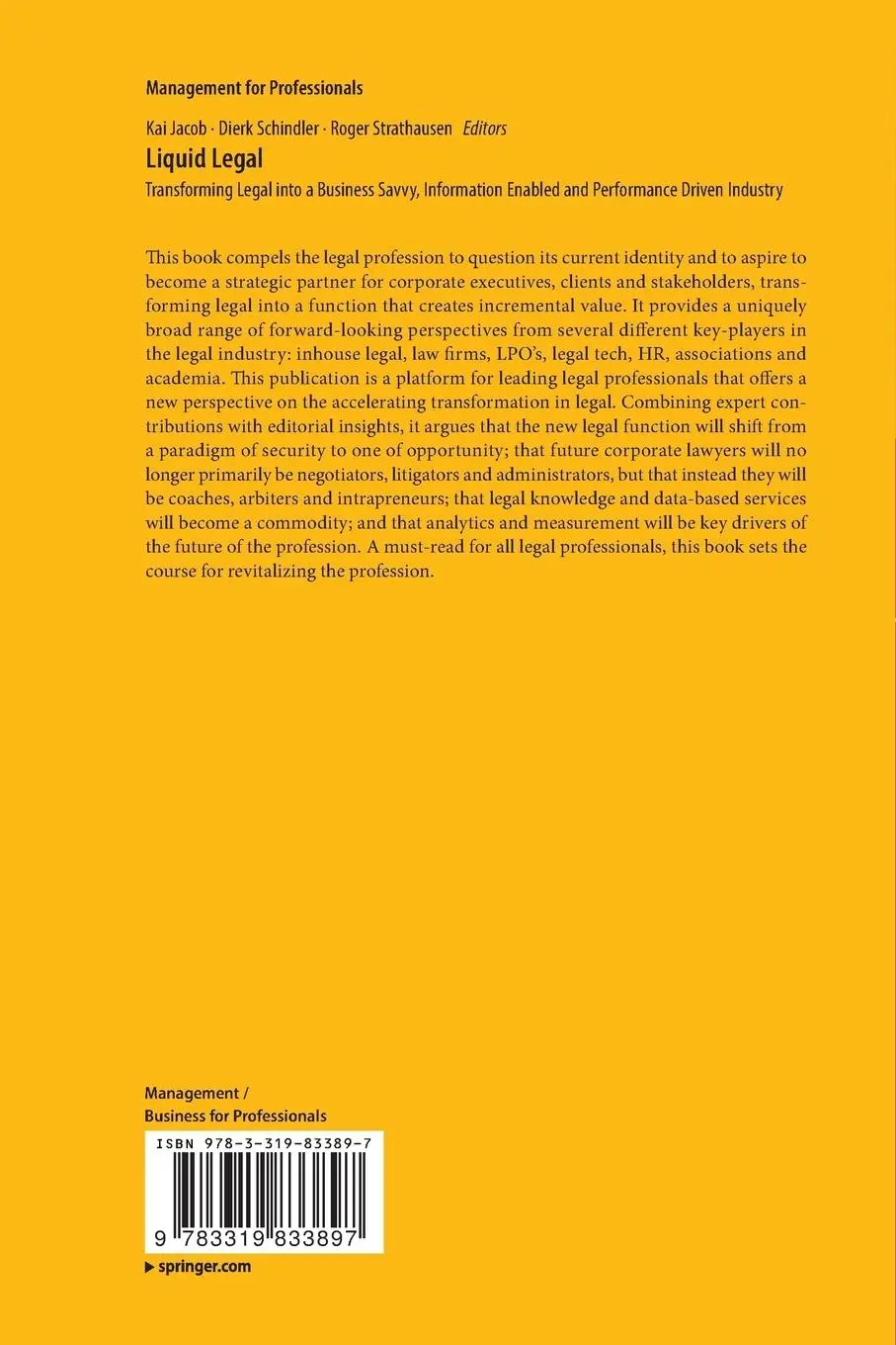 Rückseite: 9783319833897 | Liquid Legal | Kai Jacob (u. a.) | Taschenbuch | xxxii | Englisch