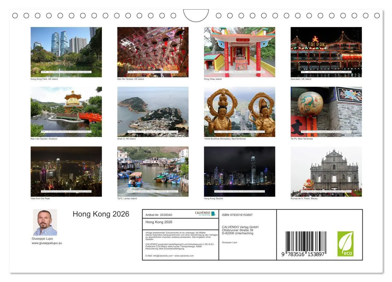 Bild: 9783516153897 | Hong Kong 2026 (Wandkalender 2026 DIN A4 quer), CALVENDO...