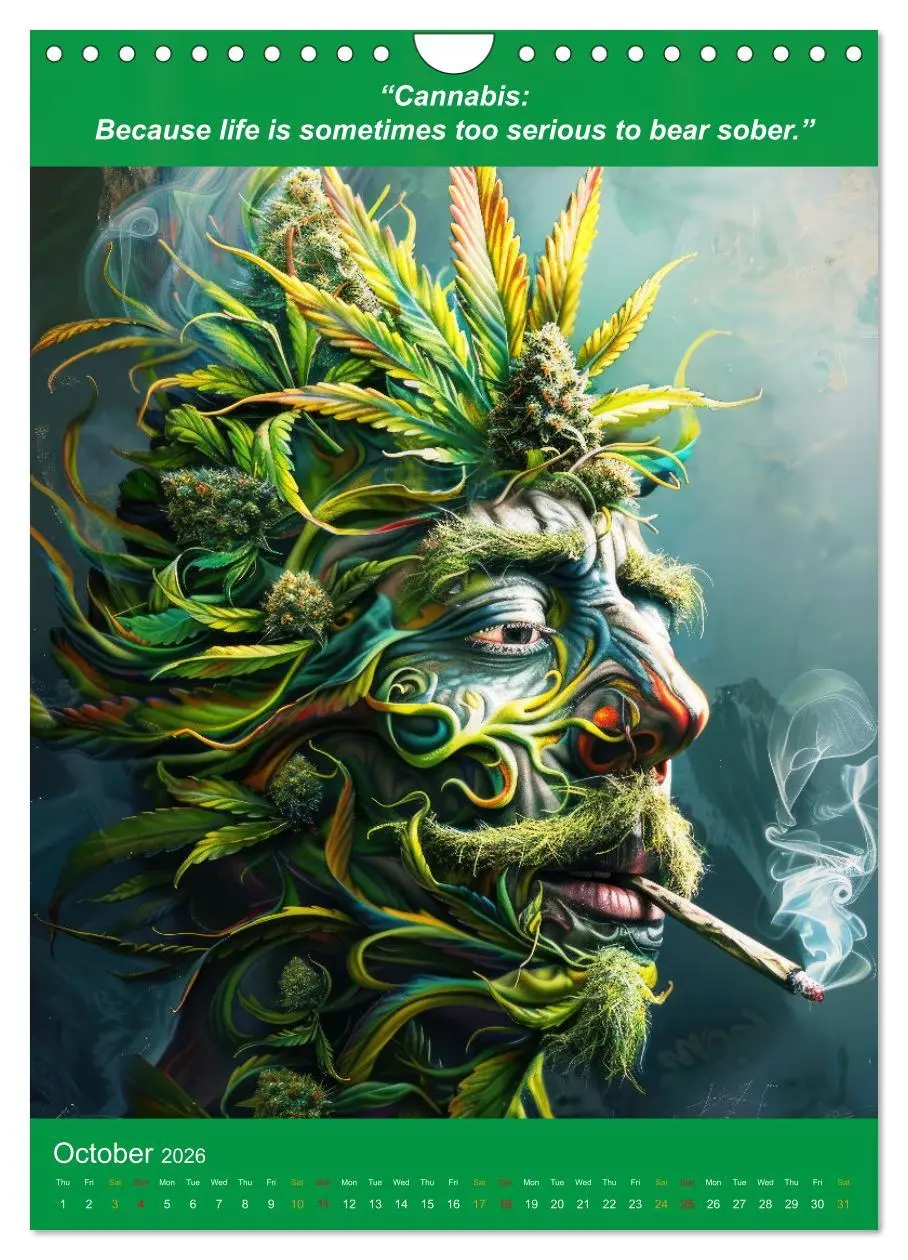 Bild: 9783516533897 | The funniest cannabis pictures and slogans (Wall Calendar 2026 DIN...