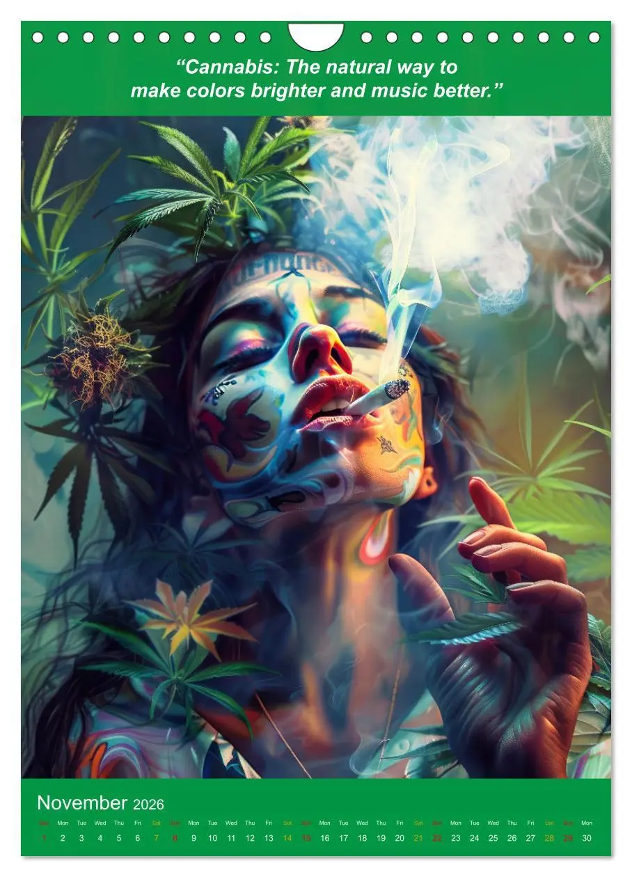Bild: 9783516533897 | The funniest cannabis pictures and slogans (Wall Calendar 2026 DIN...