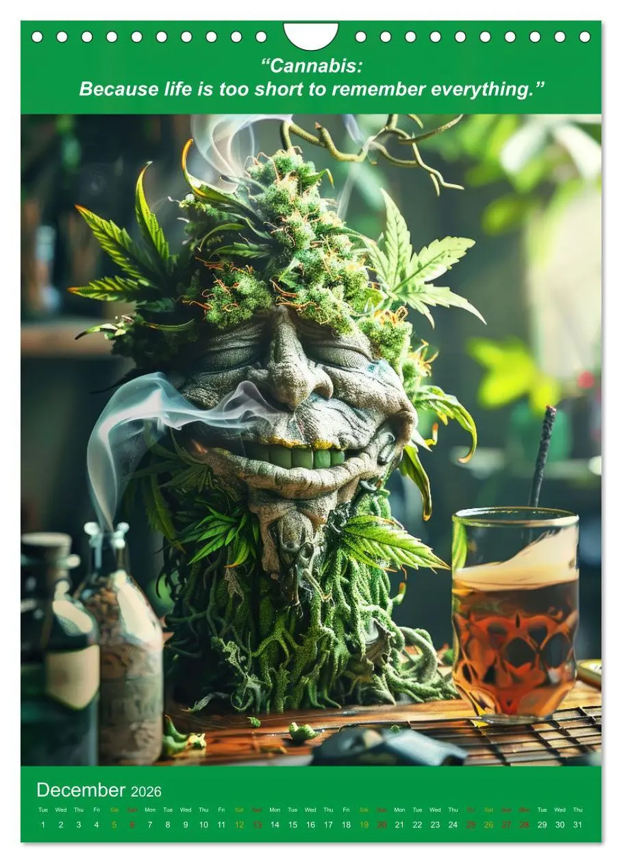Bild: 9783516533897 | The funniest cannabis pictures and slogans (Wall Calendar 2026 DIN...