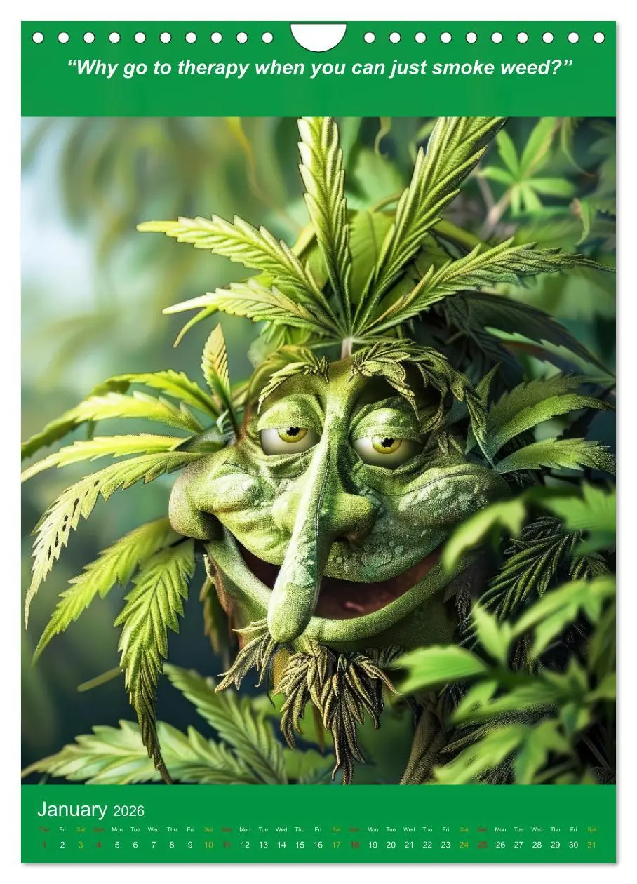 Bild: 9783516533897 | The funniest cannabis pictures and slogans (Wall Calendar 2026 DIN...