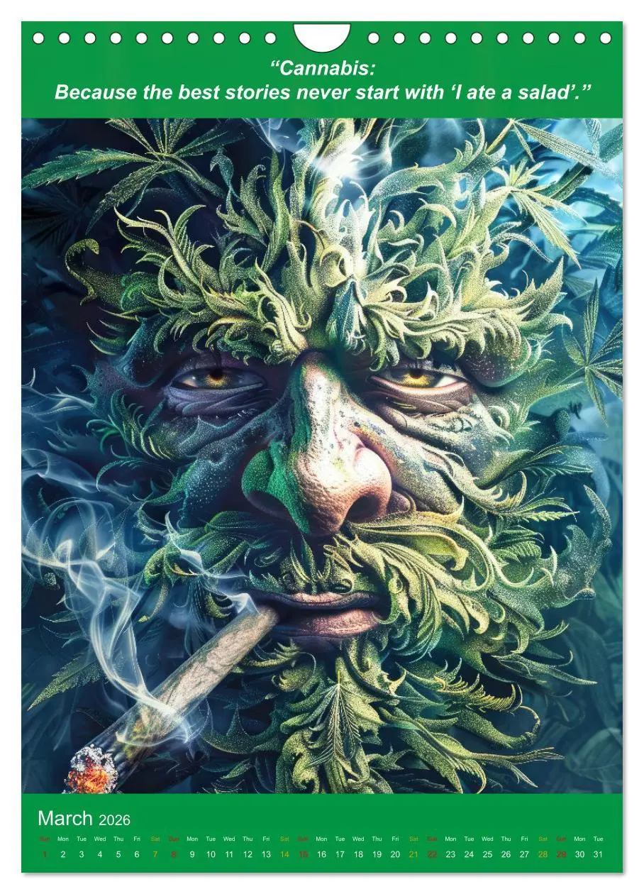 Bild: 9783516533897 | The funniest cannabis pictures and slogans (Wall Calendar 2026 DIN...