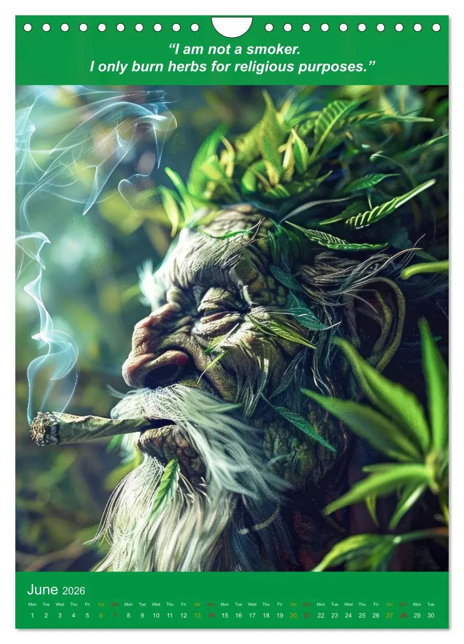 Bild: 9783516533897 | The funniest cannabis pictures and slogans (Wall Calendar 2026 DIN...
