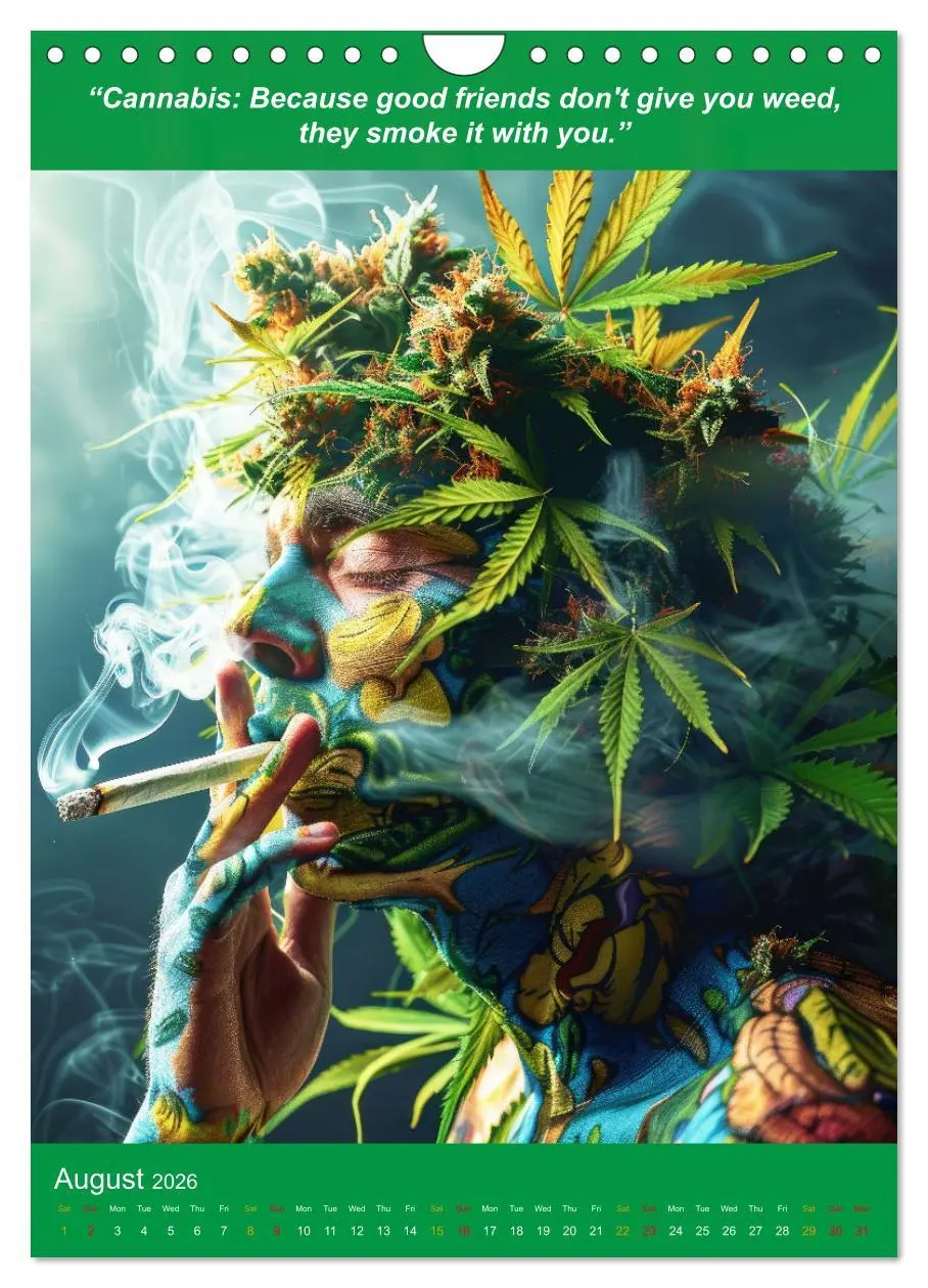 Bild: 9783516533897 | The funniest cannabis pictures and slogans (Wall Calendar 2026 DIN...