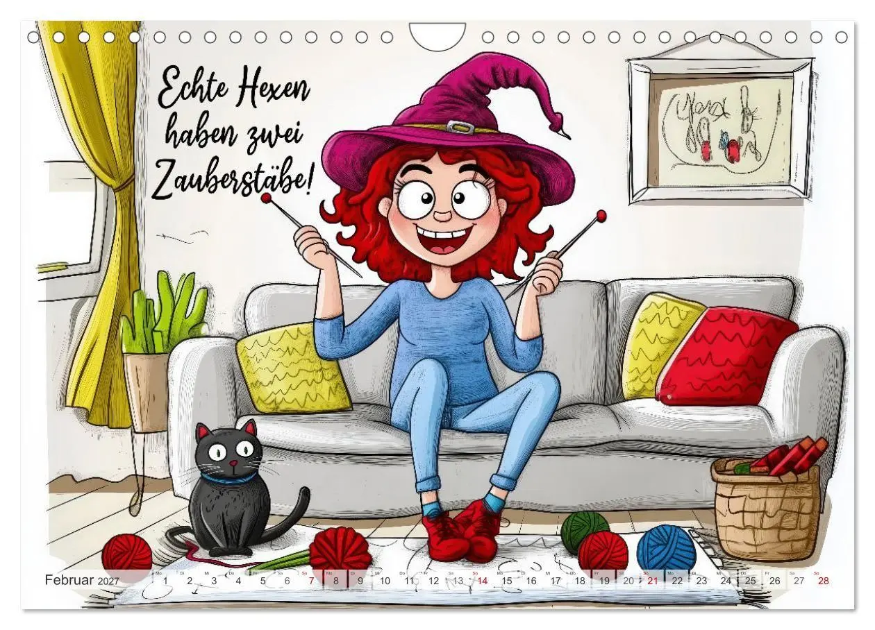 Bild: 9783516773897 | Wollfieber (Wandkalender 2027 DIN A4 quer), CALVENDO Monatskalender