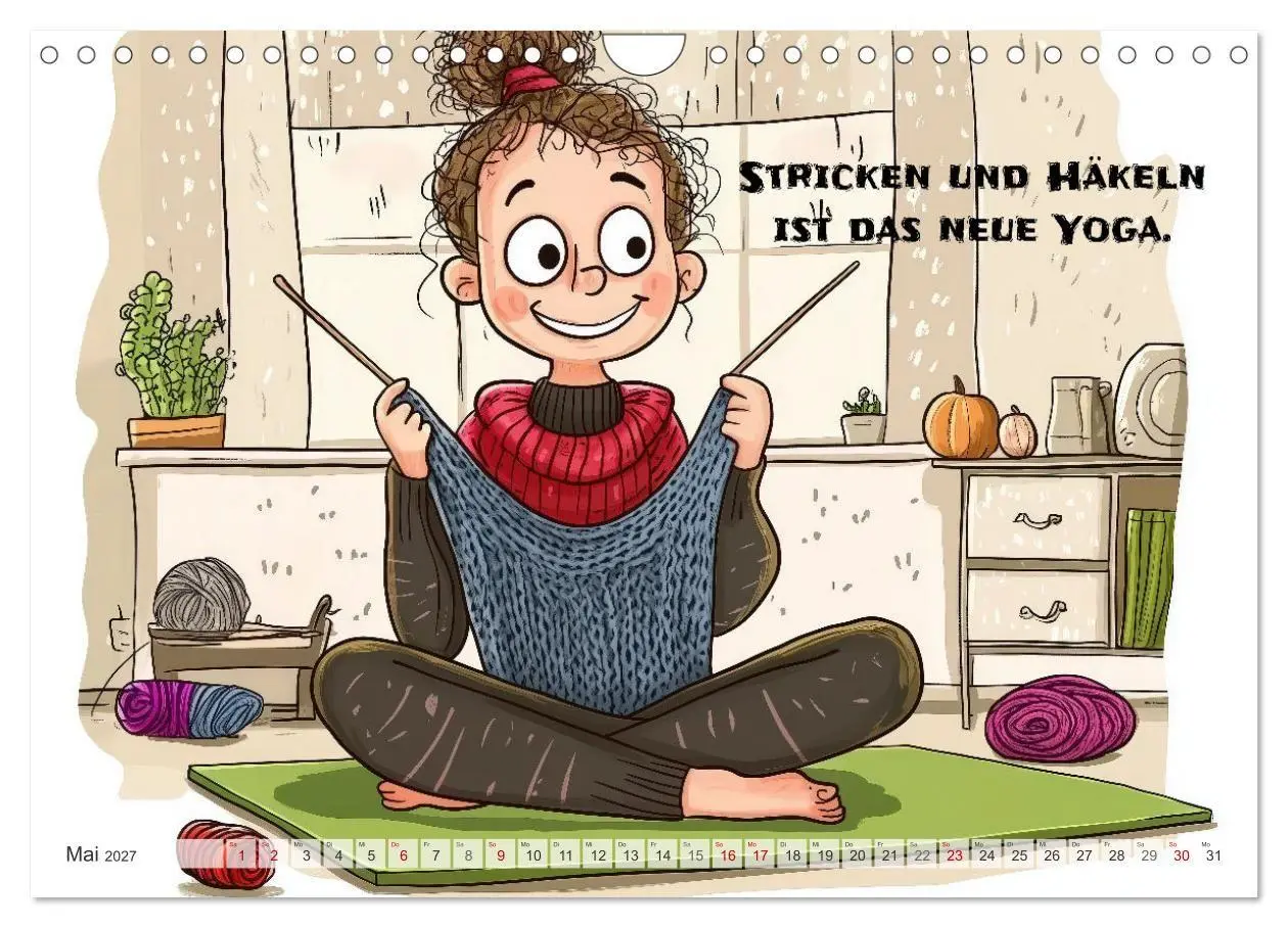 Bild: 9783516773897 | Wollfieber (Wandkalender 2027 DIN A4 quer), CALVENDO Monatskalender